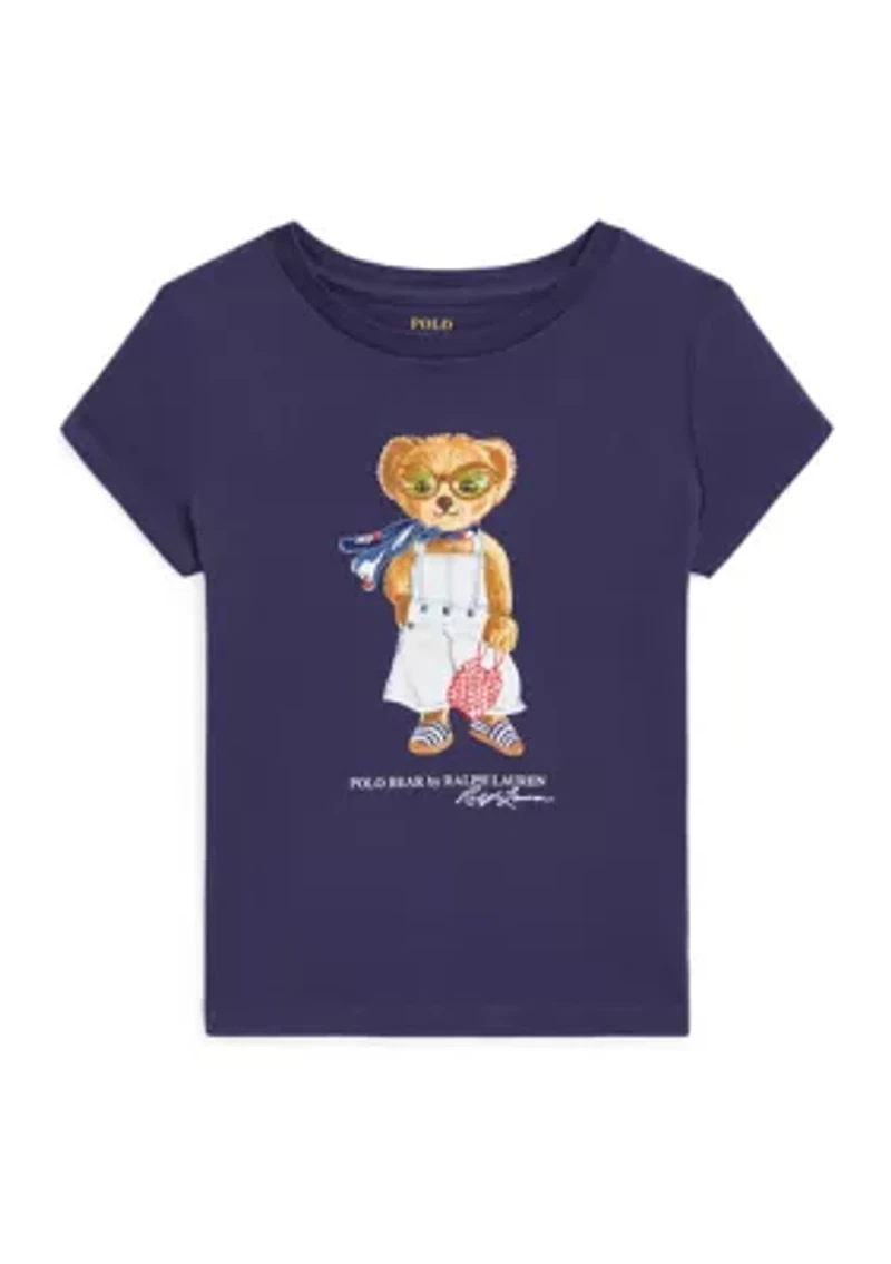Girls 2-6x Polo Bear Cotton Jersey Graphic T-Shirt