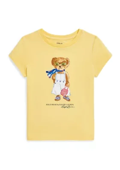 Girls 2-6x Polo Bear Cotton Jersey Graphic T-Shirt
