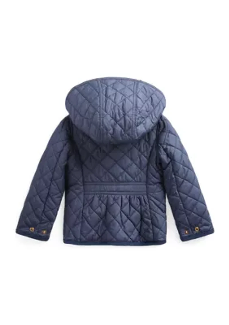 Girls 2-6x Quilted Water Repellent Barn Jacket