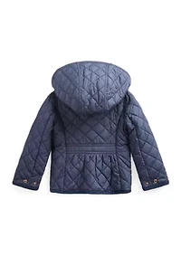 Girls 2-6x Quilted Water Repellent Barn Jacket