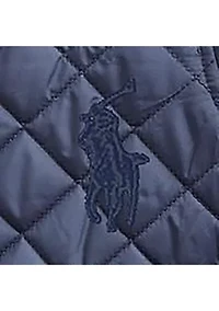 Girls 2-6x Quilted Water Repellent Barn Jacket