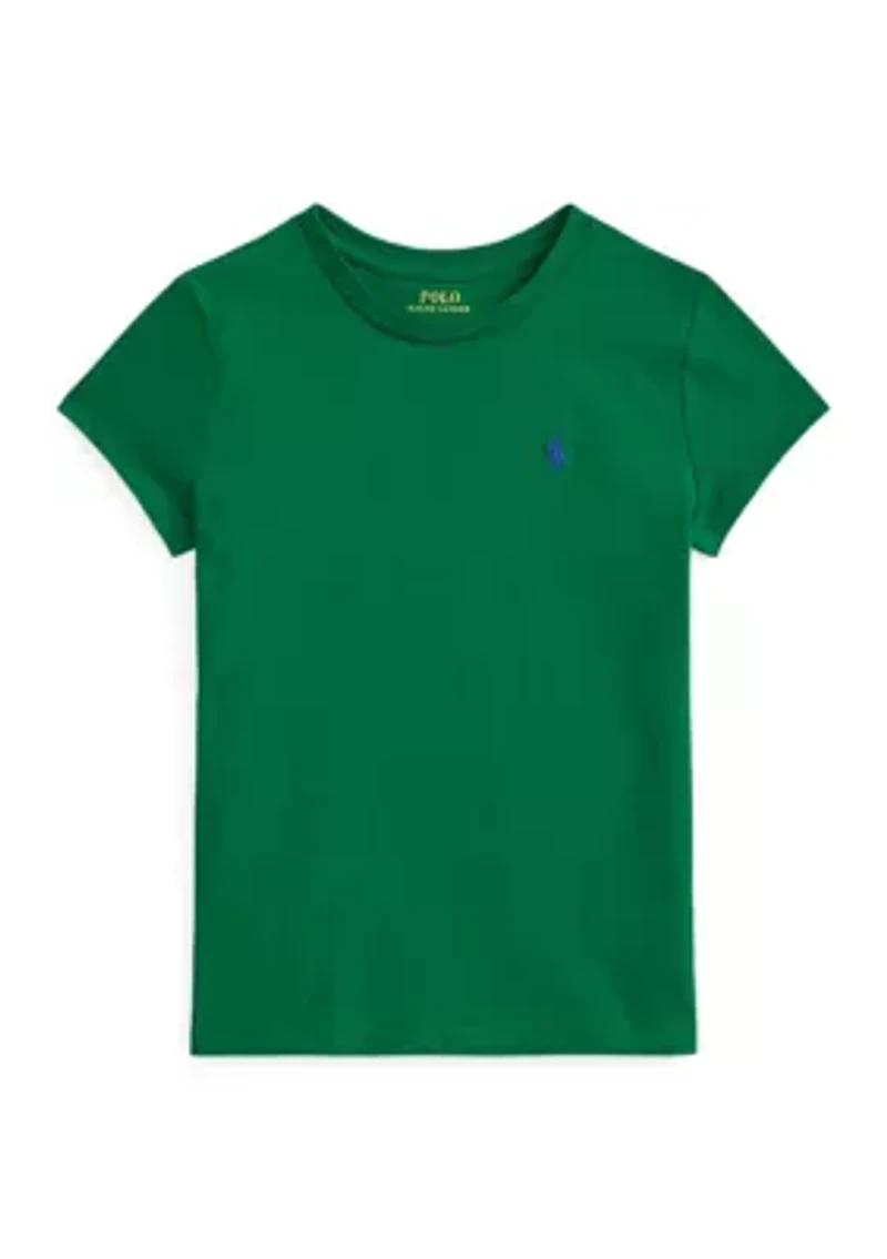 Girls 7-16 Cotton Jersey Crew Neck T-Shirt
