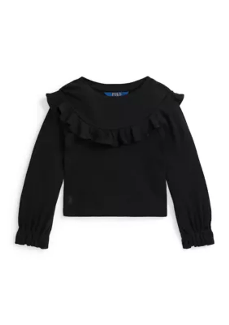 Girls 2-6x Ruffled Cotton Modal Top