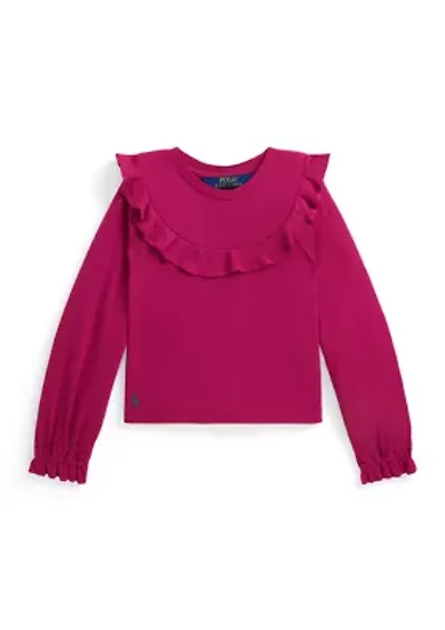 Girls 2-6x Ruffled Cotton Modal Top