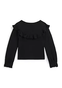 Girls 2-6x Ruffled Cotton Modal Top