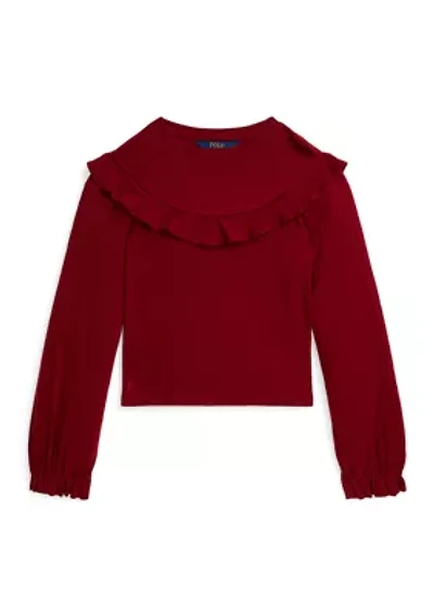 Girls 7-16 Ruffled Cotton-Modal Top