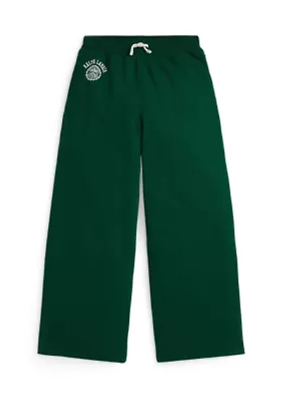 Girls 7-16 Logo Crest Fleece Wide-Leg Pants
