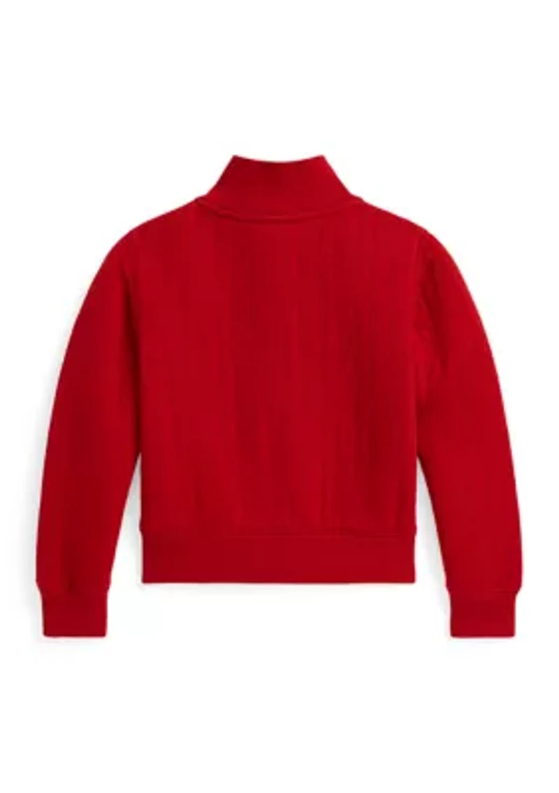 Girls 2-6x Quilted Cable-Motif Jacket