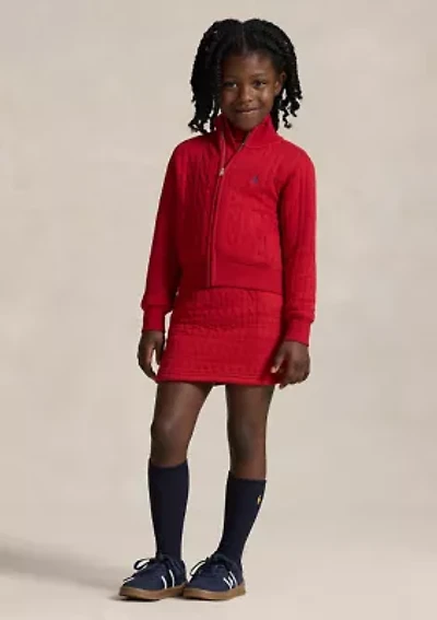 Girls 2-6x Quilted Cable-Motif Skirt