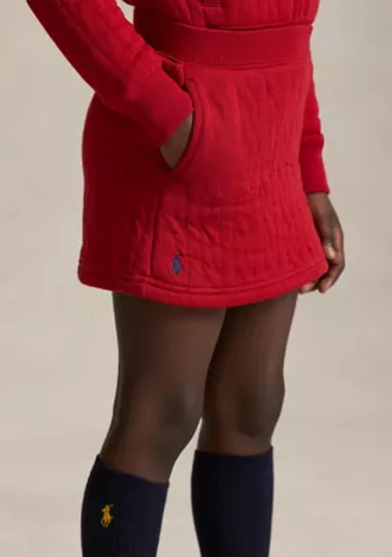 Girls 2-6x Quilted Cable-Motif Skirt