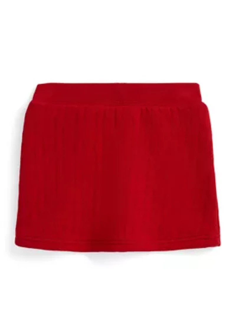 Girls 2-6x Quilted Cable-Motif Skirt