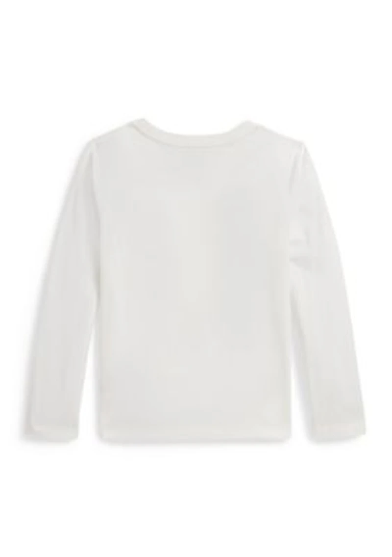 Girls 2-6x Polo Bear Cotton Long-Sleeve Tee