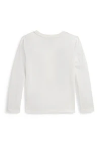 Girls 2-6x Polo Bear Cotton Long-Sleeve Tee