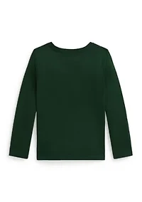 Girls 2-6x Polo Bear Cotton Long-Sleeve Tee