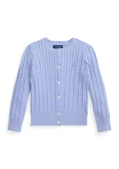 Girls 2-6x Mini-Cable Cotton Cardigan