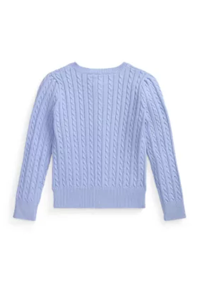 Girls 2-6x Mini Cable Cotton Cardigan