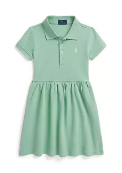 Girls 2-6x Stretch Mesh Polo Dress