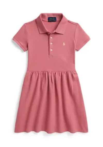 Girls 2-6x Stretch Mesh Polo Dress