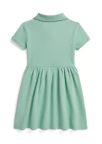 Girls 2-6x Stretch Mesh Polo Dress