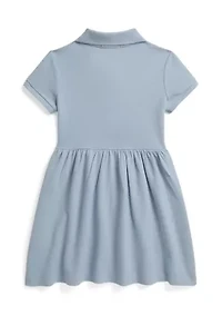 Girls 2-6x Stretch Mesh Polo Dress