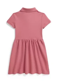 Girls 2-6x Stretch Mesh Polo Dress