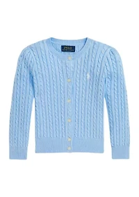 Girls 2-6x Mini Cable Cotton Cardigan