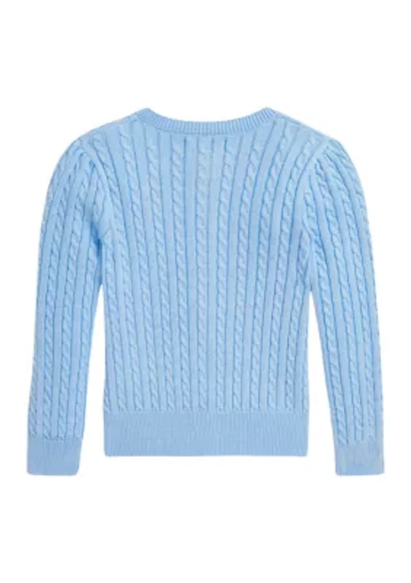 Girls 2-6x Mini Cable Cotton Cardigan