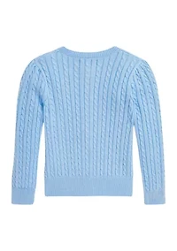 Girls 2-6x Mini Cable Cotton Cardigan