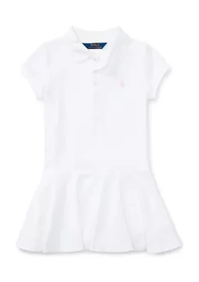 Girls 2-6x Stretch Cotton Mesh Polo Dress