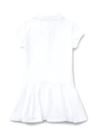 Girls 2-6x Stretch Cotton Mesh Polo Dress