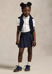 Girls 2-6x Ponte Roma Pleat Scooter Bottoms Skort