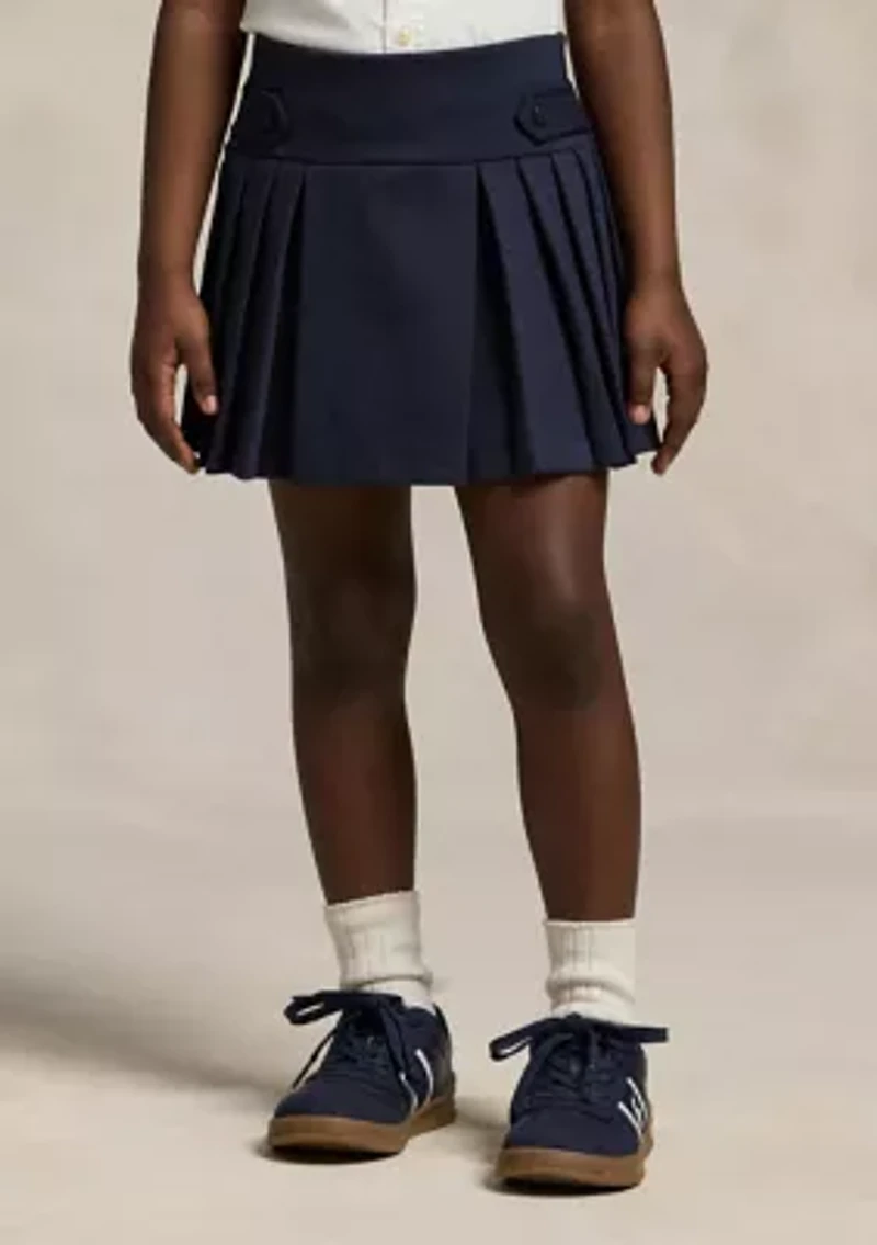 Girls 2-6x Ponte Roma Pleat Scooter Bottoms Skort