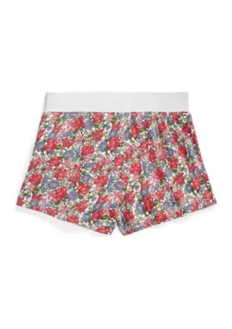 Girls 4-6x Floral Spa Terry Shorts