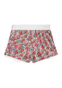 Girls 4-6x Floral Spa Terry Shorts