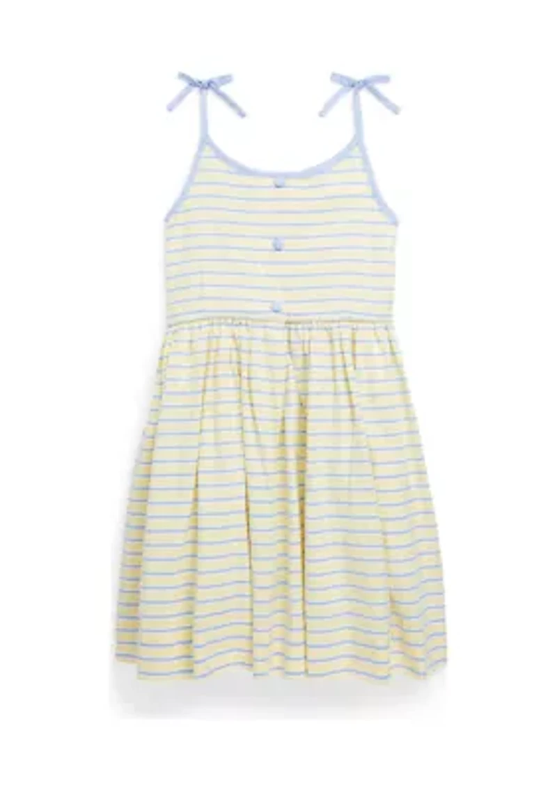 Girls 4-6x Striped Cotton Oxford Dress