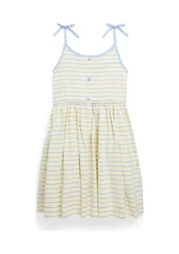 Girls 4-6x Striped Cotton Oxford Dress