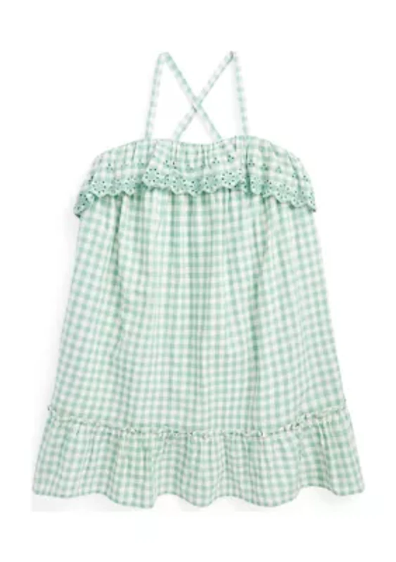 Girls 2-6x Gingham Cotton Madras Dress