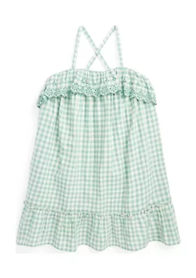 Girls 2-6x Gingham Cotton Madras Dress