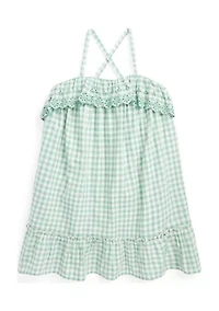 Girls 2-6x Gingham Cotton Madras Dress