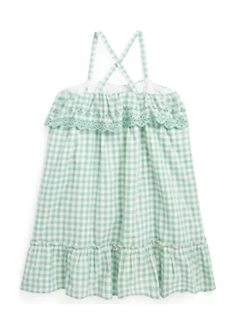 Girls 2-6x Gingham Cotton Madras Dress