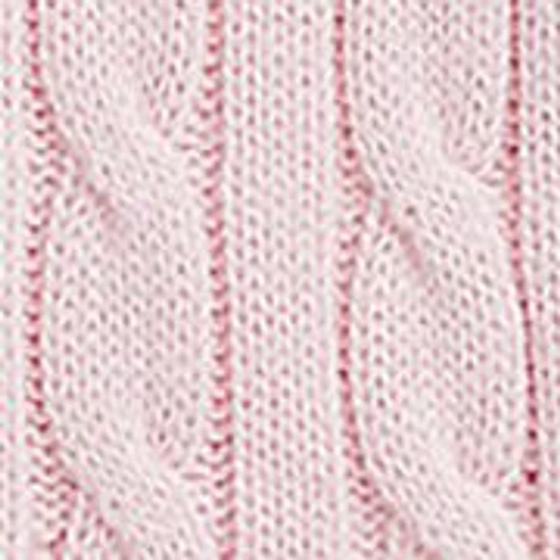 Girls 4-6x Cable Knit Cotton Polo Sweater