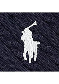 Girls 2-6x Mini-Cable Cotton Full-Zip Hoodie