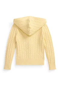 Girls 2-6x Mini-Cable Cotton Full-Zip Hoodie