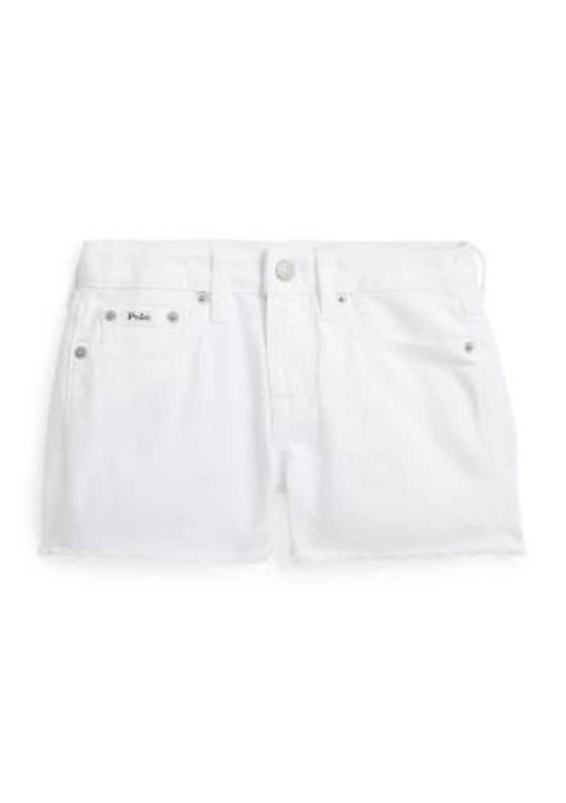 Girls 2-6x Frayed Hem Cotton Denim Shorts