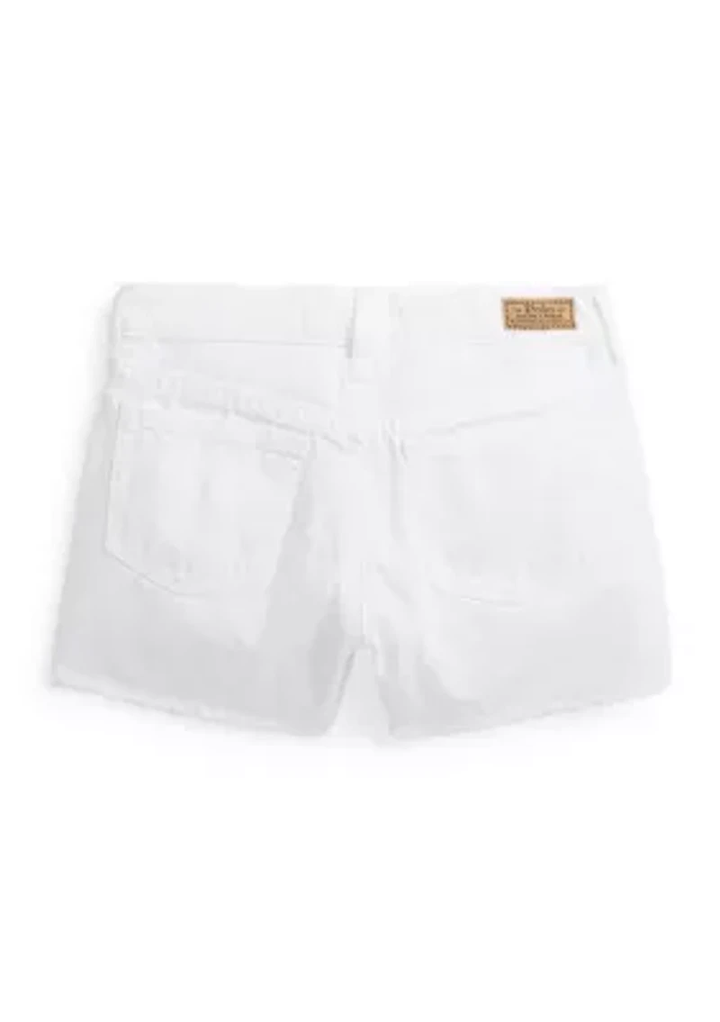 Girls 2-6x Frayed Hem Cotton Denim Shorts