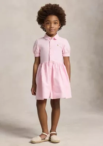 Girls 2-6x Cotton Oxford Shirtdress