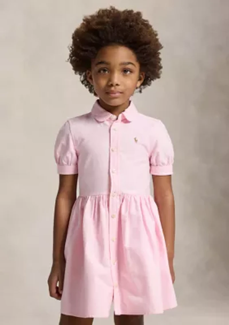 Girls 2-6x Cotton Oxford Shirtdress