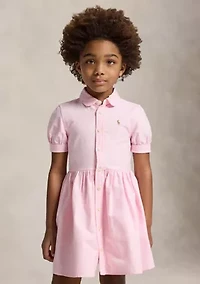 Girls 2-6x Cotton Oxford Shirtdress