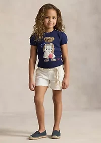 Girls 2-6x Cotton Chino Short