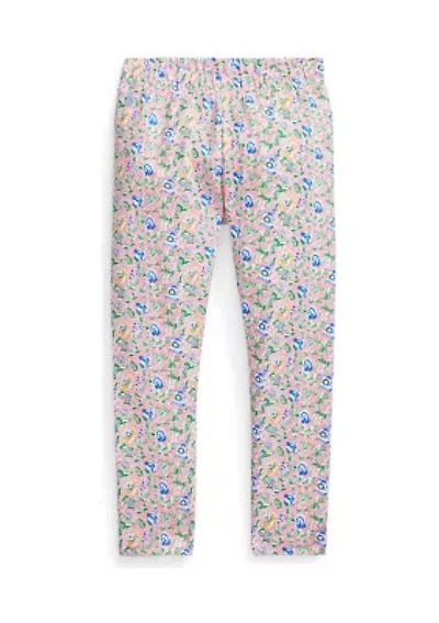 Girls 2-6x Floral Stretch Jersey Leggings
